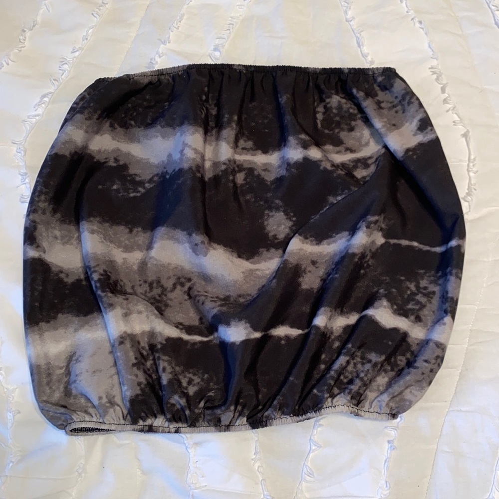 Ramona LaRue by Arianne Strapless Gray and Black Tube Top